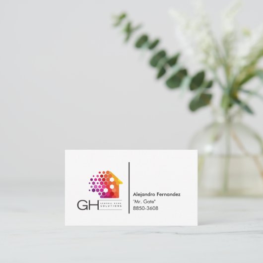 Eenvoudig Logo-Visitekaartje Visitekaartje (Staand voorkant)