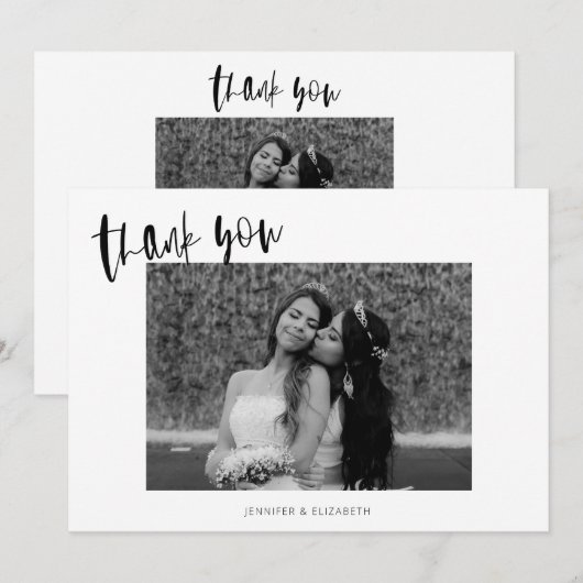 Eenvoudig logo voor bedankt creditcard (Voorkant / Achterkant)