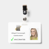 Eenvoudig Logo voor Foto Business van werknemer  Badge (Front with Clip)