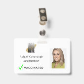 Eenvoudig Logo voor Foto Business van werknemer  Badge (Back with Clip)