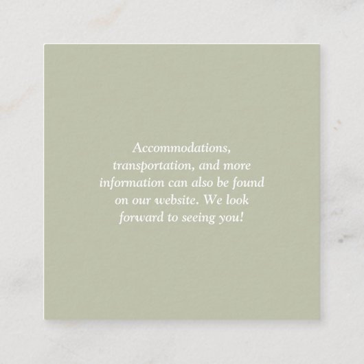 Eenvoudig logo voor groene QR-code Informatiekaartje (Achterkant)