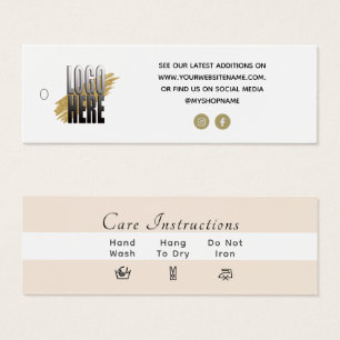 Eenvoudig Logo wasgoed label wasgoed Mini Visitekaartjes