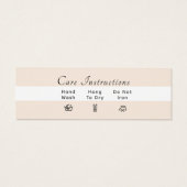 Eenvoudig Logo wasgoed label wasgoed Mini Visitekaartjes (Achterkant)