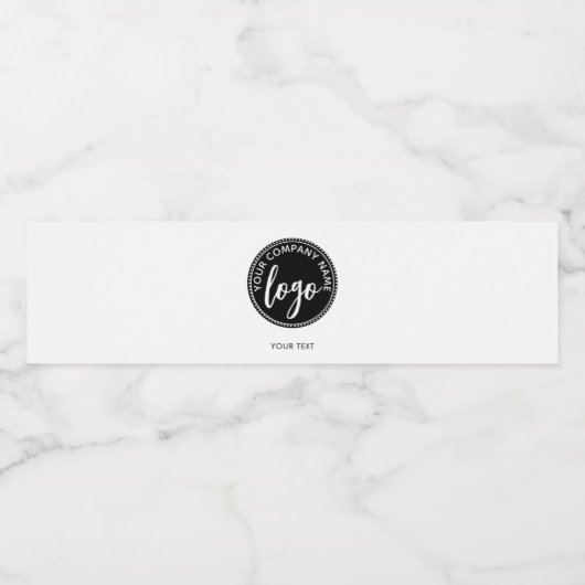 Eenvoudig logo waterfles etiket (Enkel label)