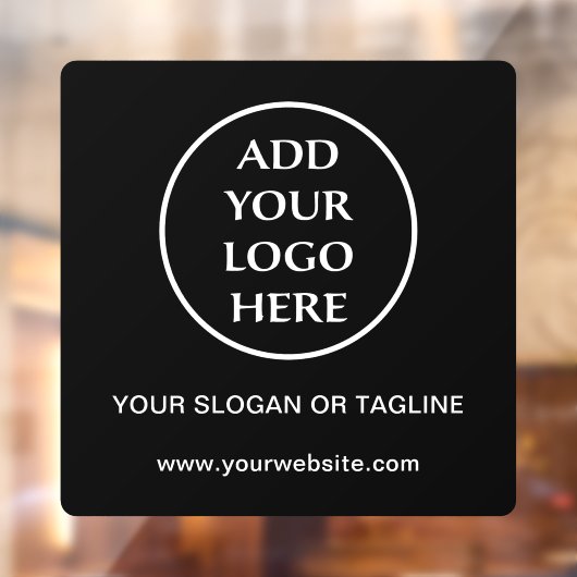 Eenvoudig logo zakelijk bedrijf professioneel raamsticker (Vel 2)