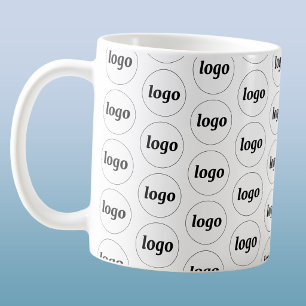 Eenvoudig Logo Zakelijk Merkpatroon Koffiemok