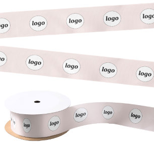 Eenvoudig logo zakelijk patroon roze rood satijnen lint