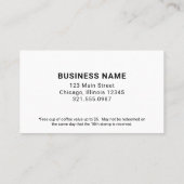 Eenvoudig Logo zwart-wit Star Modern Klantenkaartje (Achterkant)