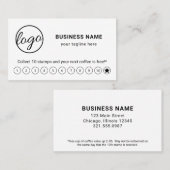 Eenvoudig Logo zwart-wit Star Modern Klantenkaartje (Voorkant / Achterkant)