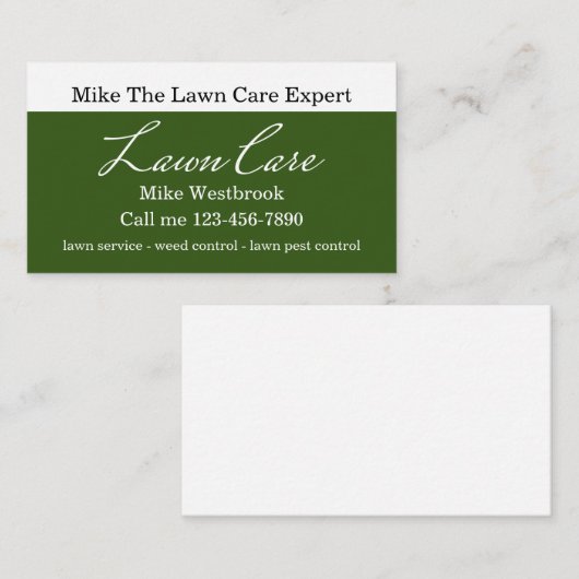 Eenvoudig lokaal Visitekaartje voor zorgverlening (Voorkant / Achterkant)