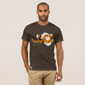 Eenvoudig lopende Cartoon Tiger T-Shirt (Voorkant volledig)