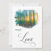 "EENVOUDIG LOVE Forest Bossen Rustige uitnodiging (Voorkant)