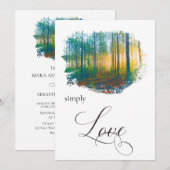 "EENVOUDIG LOVE Forest Bossen Rustige uitnodiging (Voorkant / Achterkant)