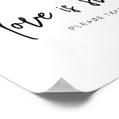 Eenvoudig Love is Sweet Huwelijksgunst Bord Poster (Hoek)