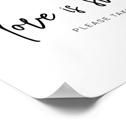 Eenvoudig Love is Sweet Trouwgunst Teken Poster (Hoek)