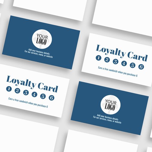 Eenvoudig Loyalty Business Logo Blauw