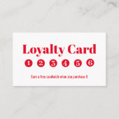 Eenvoudig Loyalty Business Logo Rood (Voorkant)