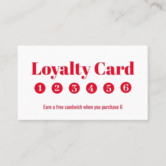 Eenvoudig Loyalty Business Logo Rood (Voorkant)