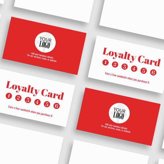 Eenvoudig Loyalty Business Logo Rood