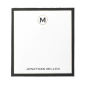 Eenvoudig Luxe Monogram Notitieblok (Voorkant)