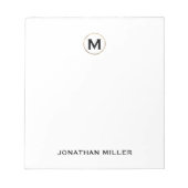 Eenvoudig Luxe Monogram Notitieblok (Voorkant)