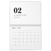 Eenvoudig Luxe Ontwerp Kalender (Feb 2027)