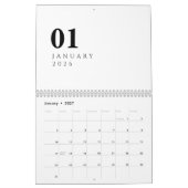 Eenvoudig Luxe Ontwerp Kalender (Jan 2027)