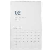 Eenvoudig Luxe Ontwerp Kalender (Feb 2027)