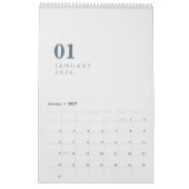 Eenvoudig Luxe Ontwerp Kalender (Jan 2027)