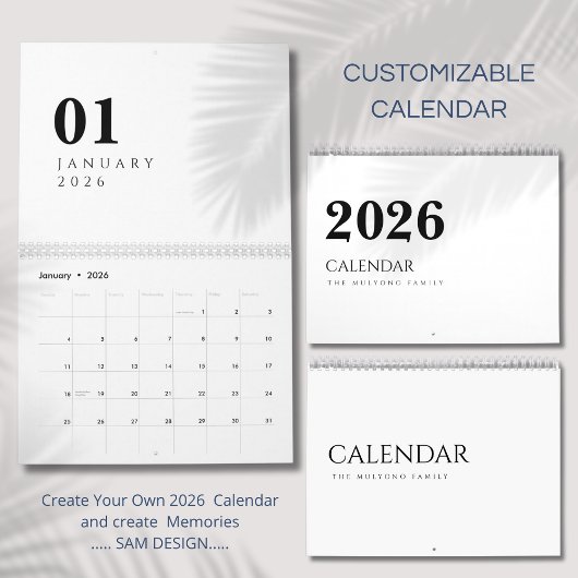 Eenvoudig Luxe Ontwerp Kalender