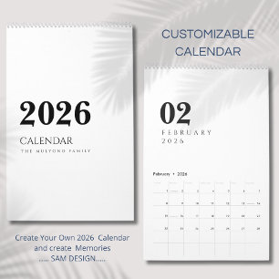 Eenvoudig Luxe Ontwerp Kalender