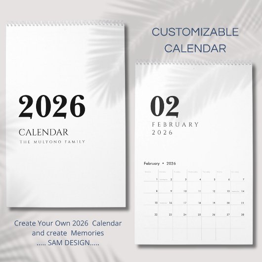 Eenvoudig Luxe Ontwerp Kalender