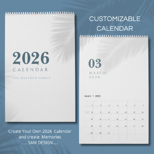 Eenvoudig Luxe Ontwerp Kalender