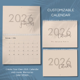 Eenvoudig luxe ontwerp kalender