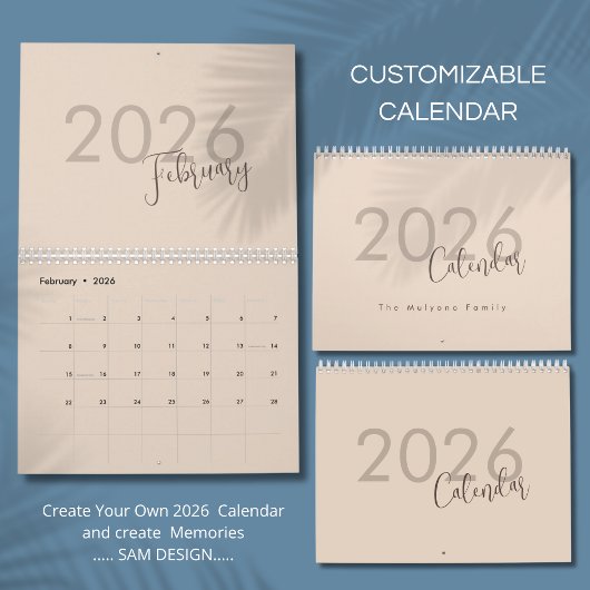 Eenvoudig luxe ontwerp kalender