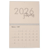 Eenvoudig luxe ontwerp kalender (Feb 2027)