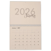 Eenvoudig luxe ontwerp kalender (Jan 2027)