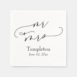 Eenvoudig Luxe Script Font Mr & Mrs. Servet