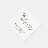 Eenvoudig Luxe Script Lettertype De Bruiloft Van Servet (Hoek)