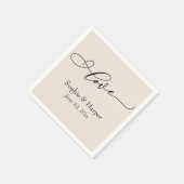 Eenvoudig Luxe Script Lettertype Liefde Typografie Servet (Hoek)