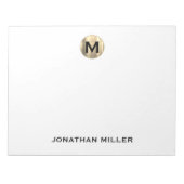 Eenvoudig Luxmonogram 11 x 8,5 Notitieblok (Voorkant)