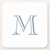 Eenvoudig Maandbloem Monogram Kartonnen Onderzetters (Voorkant)