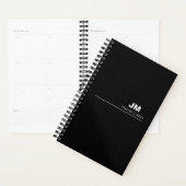 Eenvoudig Maandelijks Ongedateerd Zwart Planner (Display)