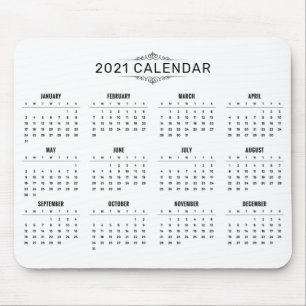 Eenvoudig maar elegant Agenda 2021  Mousepad Muismat