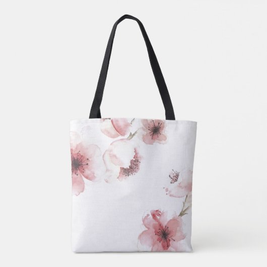 Eenvoudig maar Elegant Cherry Blossom | Canvas tas (Achterkant)