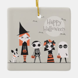 Eenvoudig maar elegant Halloween | Keramische orna Keramisch Ornament