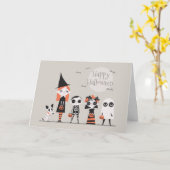 Eenvoudig maar elegant Halloween Wenskaart Kaart (Gele Bloem)