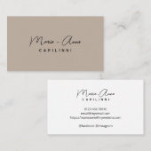 Eenvoudig maar elegant modern minimalistisch desig visitekaartje (Voorkant / Achterkant)