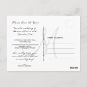 Eenvoudig maar elegant: zwart | Agenda De datum op Briefkaart (Achterkant)