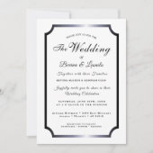 Eenvoudig, maar elegant: zwarte linnen met monogra kaart (Voorkant)